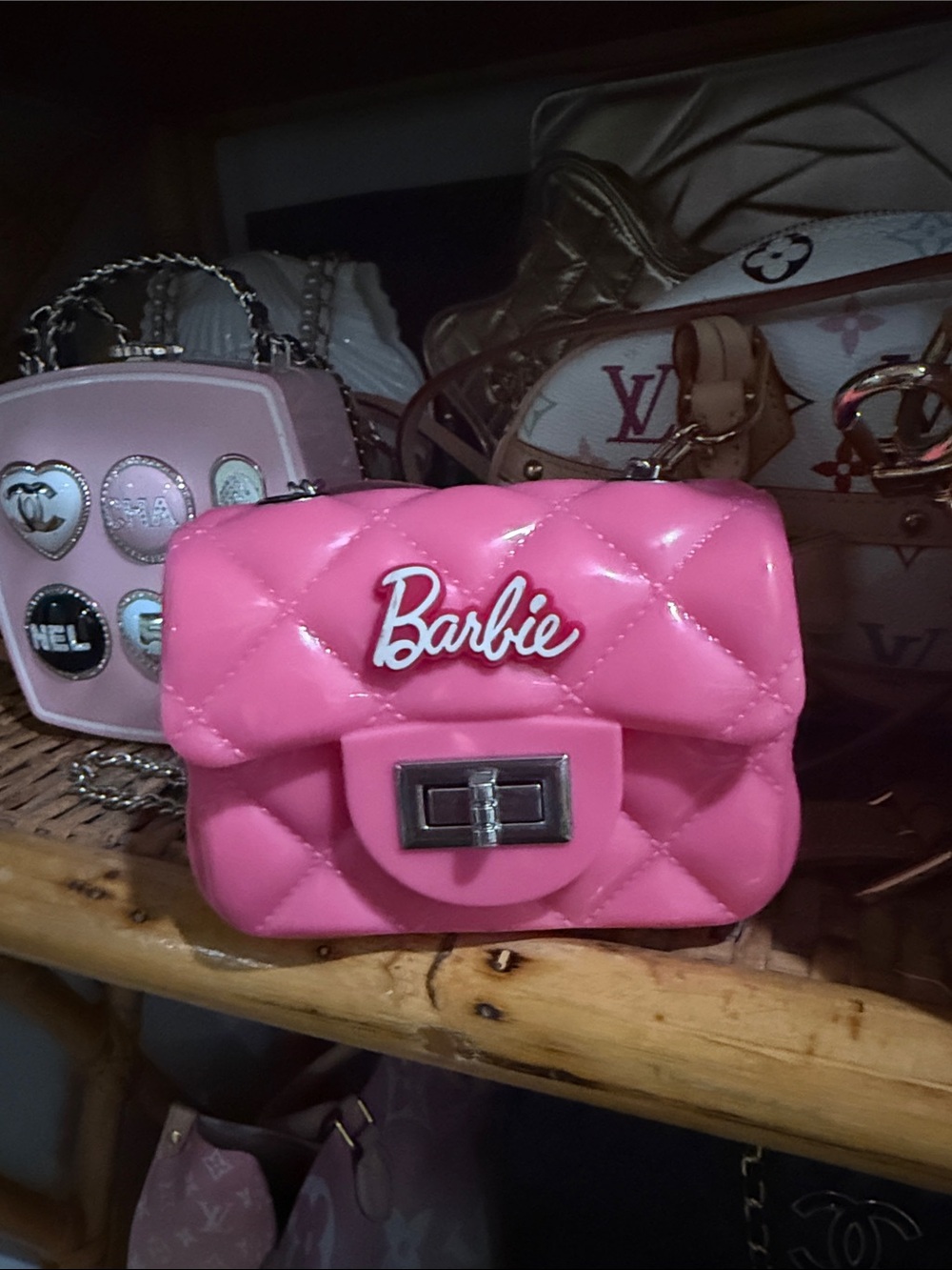 Barbie Hot Pink Quilted Mini Shoulder Bag
